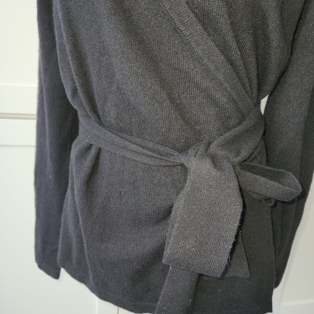 Vanita Rosa Paris St. Barth Black Cashmere Wrap Cardigan Embellished Resort - Picture 5 of 13